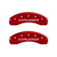 Thumbnail for MGP 4 Caliper Covers Engraved Front & Rear Explorer/2011 Red Finish Silver Char 2009 Ford Explorer