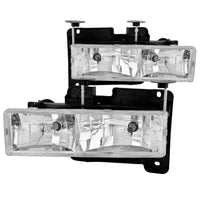 Thumbnail for ANZO 1988-1998 Chevrolet C1500 Crystal Headlights Chrome