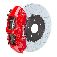 Thumbnail for Brembo 15-19 VW Golf R/15-20 Audi S3 Front GT BBK 6 Piston Cast 350x34 2pc Rotor Slotted Type3- Red