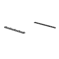 Thumbnail for Road Armor TRECK Dual Upper 5-1/2-6ft Bed Accessory Rail & 5-Light Mounts - Tex Blk (Pair)