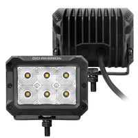 Thumbnail for Go Rhino Xplor Bright Series Rectangle LED Flood Light Kit (Surface/Thread Std Mnt) 4x3 - Blk (Pair)