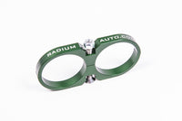 Thumbnail for Radium Engineering 2-Piece Fuel Pump Clamp For Bosch 044 - Green W/ Logo