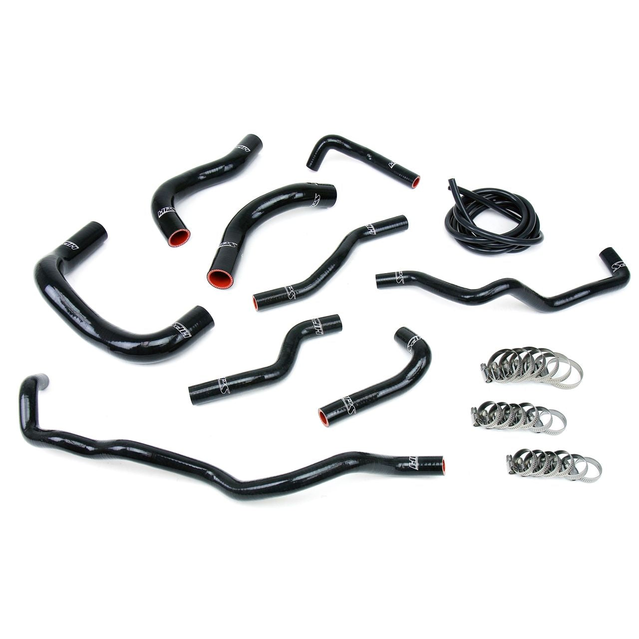 HPS Reinforced Black Silicone Radiator + Heater Hose Kit Coolant for Scion 08-14 iQ 1.3L