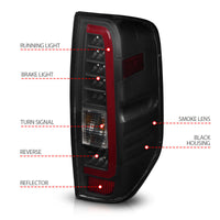 Thumbnail for ANZO 2005-2021 Nissan Frontier LED Taillights Black Housing/Smoke Lens