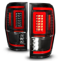 Thumbnail for ANZO 19-22 Ford Ranger Full LED Taillights w/ Lightbar Sequential Signal Black Housing/Clear Lens