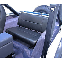 Thumbnail for Rugged Ridge Standard Rear Seat Black Denim 55-95 Jeep CJ / Jeep Wrangler