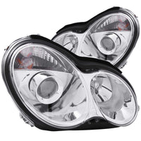Thumbnail for ANZO 2001-2007 Mercedes Benz C Class W203 Projector Headlights Chrome