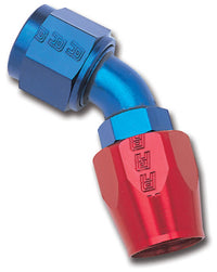 Thumbnail for Russell Performance -6 AN Red/Blue 45 Degree Full Flow Hose End