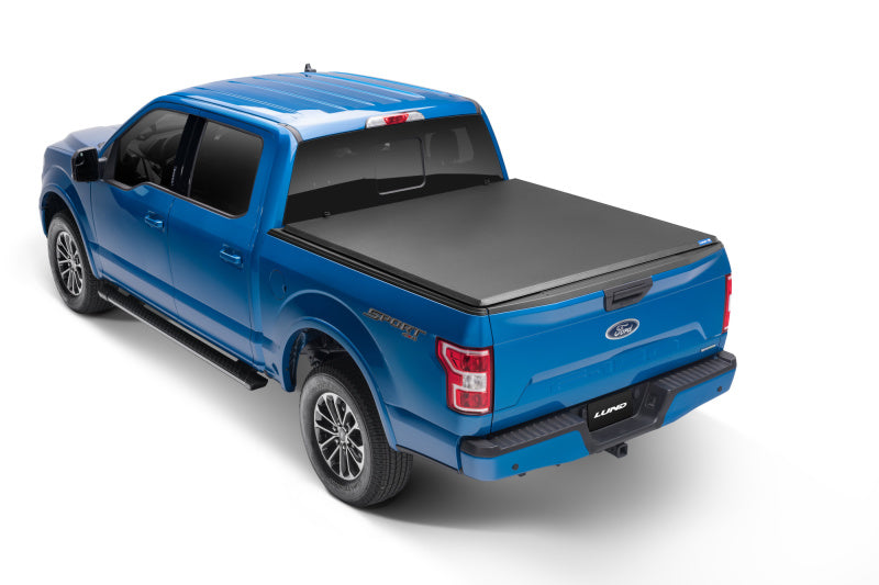 Lund 09-14 Ford F-150 Styleside (6.5ft. Bed) Hard Fold Tonneau Cover - Black