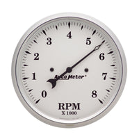 Thumbnail for Autometer 5 inch 8000rpm In-Dash Old Tyme Tachometer - White