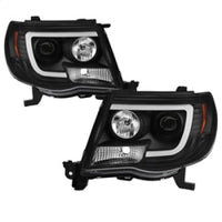 Thumbnail for Spyder Toyota Tacoma 05-11 Projector Headlights - Light Bar DRL - Black PRO-YD-TT05V2-LB-BK