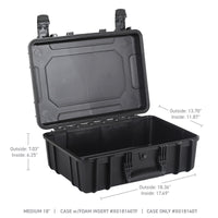 Thumbnail for Go Rhino XVenture Gear Hard Case - Medium 18in. / Lockable / IP67 / Automatic Air Valve - Tex. Black