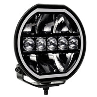 Thumbnail for Go Rhino Xplor Blackout Series Maxline LED Hi/Low Beam w/Multi DRL (Surface Mount) 7in. - Blk