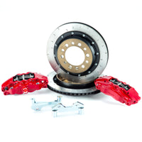 Thumbnail for Alcon 07+ Jeep JK w/ 5x5.5in Hub 355x22mm Rotor 4-Piston Red Calipers Rear Brake Upgrade Kit