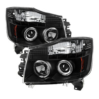 Thumbnail for Spyder Nissan Titan 04-14/Armada 04-07 Projector Headlights LED Halo LED Blk PRO-YD-NTI04-HL-BK