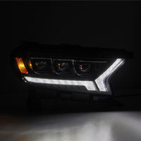 Thumbnail for AlphaRex 19-21 Ford Ranger NOVA LED Proj Headlight Plnk Style Alpha Blk w/Activ Light/Seq Signal/DRL