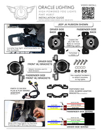 Thumbnail for Oracle LED Fog Light Adapter Brackets for Steel Bumper Wrangler SEE WARRANTY