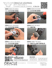 Thumbnail for Oracle 17-21 Tesla Model 3 Headlight DRL Upgrade Kit - ColorSHIFT w/ BC1 Controller SEE WARRANTY