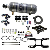 Thumbnail for Nitrous Express 4150 Dual Stage Billet Crossbar Nitrous Kit (50-300 & 100-500HP) w/Composite Bottle