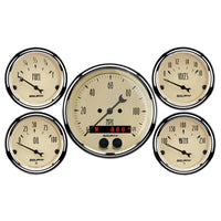 Thumbnail for AutoMeter 3-3/8in & 2-1/16in GPS Speedometer Antique Beige Gauge Kit - 5 Pc