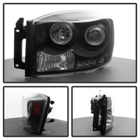 Thumbnail for Spyder Dodge Ram 1500 06-08/Ram 2500 06-09 Projector Headlights LED Halo LED Blk PRO-YD-DR06-HL-BK