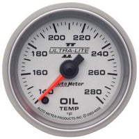 Thumbnail for Autometer Ultra-Lite II 52mm 140-280 Deg F Full Sweep Electric Oil Temperature Gauge