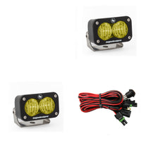 Thumbnail for Baja Designs S2 Sport Wide Cornering Pattern Pair LED Work Light - Amber