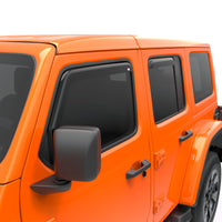 Thumbnail for EGR 2018 jeep Wrangler JL SlimLine In-Channel WindowVisors Set of 4 - Dark Smoke
