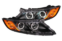 Thumbnail for ANZO 2011-2013 Kia Optima Projector Headlights w/ Halo Black (CCFL)