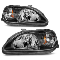 Thumbnail for ANZO 1999-2000 Honda Civic Crystal Headlights Black