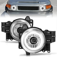 Thumbnail for ANZO 2007-2013 Toyota Fj Cruiser Projector Headlights w/ Halo Chrome