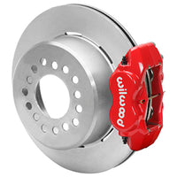 Thumbnail for Wilwood Ford Explorer 8.8in Rear Axle Dynalite Disc Brake Kit 12.19in Rotor -Red Caliper