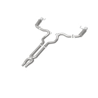 Thumbnail for MagnaFlow Cat Back, SS, 3in, Competition, Dual Split Polished 4.5in Tips 2015 Ford Mustang GT V8 5.0
