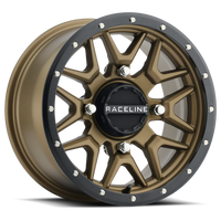 Thumbnail for Raceline A94BZ Krank 15x7in / 4x156 BP / 10mm Offset / 132.5mm Bore - Bronze & Black Lip Wheel