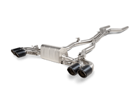 Thumbnail for Akrapovic 2021 BMW M8/M8 Competition (F91/F92) Evolution Line Cat Back (Titanium) w/Carbon Tips