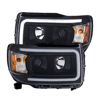 Thumbnail for ANZO 2015+ GMC Canyon Projector Headlights w/ Plank Style Design Black w/ Amber
