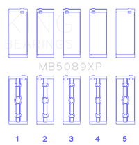 Thumbnail for King Toyota 1RZ / 2RZ / 3RZ Crankshaft Main Bearing Set (Set of 5)