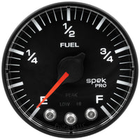 Thumbnail for Autometer Spek-Pro Gauge Fuel Level 2 1/16in 0-270 Programmable Blk/Blk