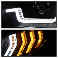 Thumbnail for Spyder 16-18 Honda Civic 4Dr w/LED Seq Turn Sig Lights Proj Headlight - Black - PRO-YD-HC16-SEQ-BK