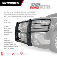 Thumbnail for Go Rhino 19-20 Chevrolet Silverado 1500 3000 Extreme Series StepGuard - Textured Black