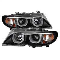 Thumbnail for Spyder BMW E46 3-Series 02-05 4DR Projector Headlights 1PC 3D Halo Blk PRO-YD-BMWE4602-4D-3DDRL-BK