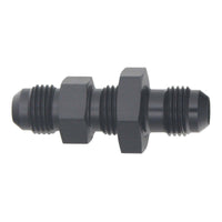 Thumbnail for DeatschWerks 6AN Male Flare to 6AN Male Flare Bulkhead Adapter (Incl Nut) - Anodized Matte Black