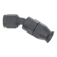 Thumbnail for DeatschWerks 6 AN Female Flare Swivel 30-Degree Hose End PTFE - Anodized Matte Black