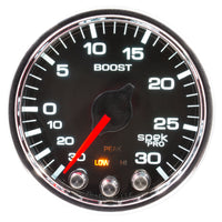 Thumbnail for Autometer Spek-Pro Gauge Vac/Boost 2 1/16in 30Inhg-30psi Stepper Motor W/Peak & Warn Black/Chrome
