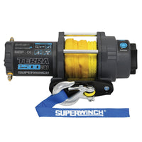 Thumbnail for Superwinch 2500 LBS 12V DC 3/16in x 40ft Synthetic Rope Terra 2500SR Winch - Gray Wrinkle