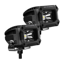 Thumbnail for Go Rhino Xplor Bright Series Rectangle LED Spot Light Kit (Surface/Thread Stud Mnt) 3x2 - Blk (Pair)