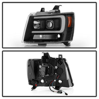 Thumbnail for Spyder Chevy Suburban 1500/2500 07-14 Tahoe 07-14 LED Headlights Black PRO-YD-CSUB07V2PL-BK