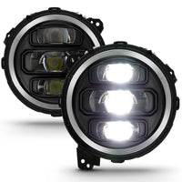 Thumbnail for ANZO 2018-2019 Jeep Wrangler Full Led ProjectorH.L Black