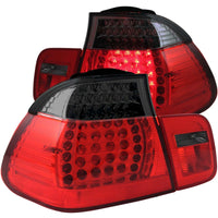 Thumbnail for ANZO 2002-2005 4DR BMW 3 Series E46 LED Taillights Red/Smoke