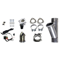 Thumbnail for Granatelli 3.0in Aluminized Mild Steel Electronic Exhaust Cutout w/Slip Fit & Band Clamps